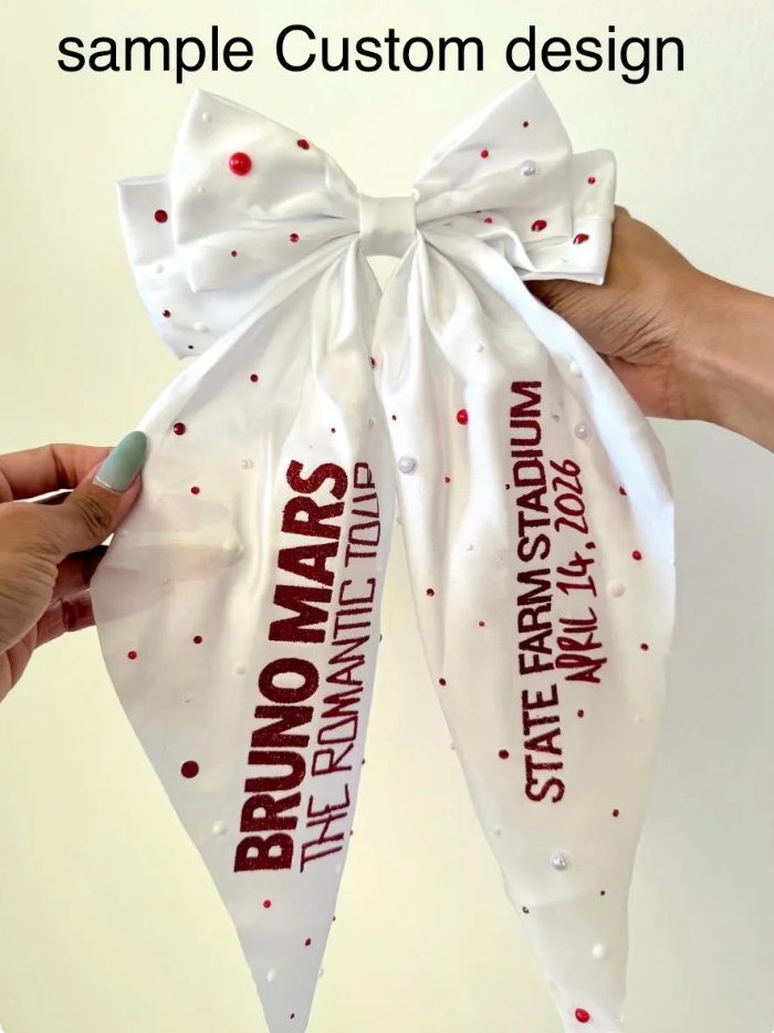 Bruno Mars "The Romantic Tour" Concert Hair Bow