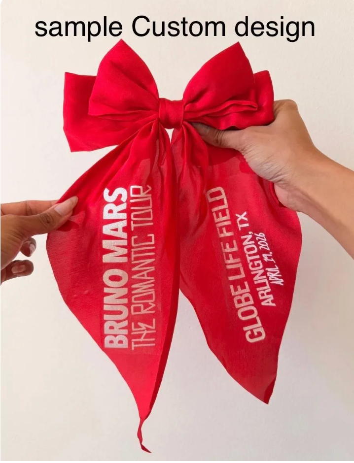 Bruno Mars "The Romantic Tour" Concert Hair Bow